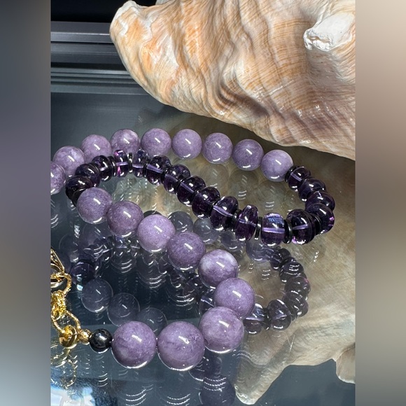 ALEXANDRITE + LAVENDERS CHALCEDONY NECKLACE - Picture 6 of 16